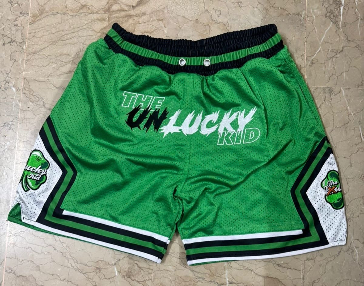 Celtics green mesh shorts