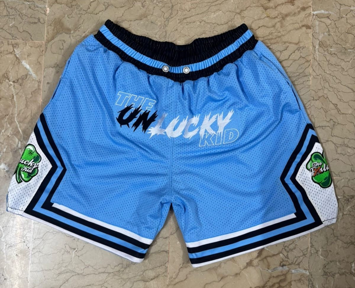 Light blue mesh shorts