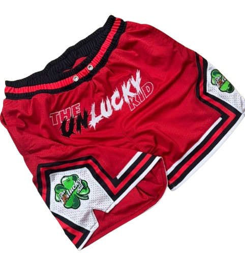 Blaze red mesh shorts