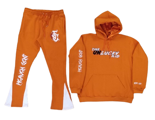 Un(Lucky) Kid orange stacked jumpsuit
